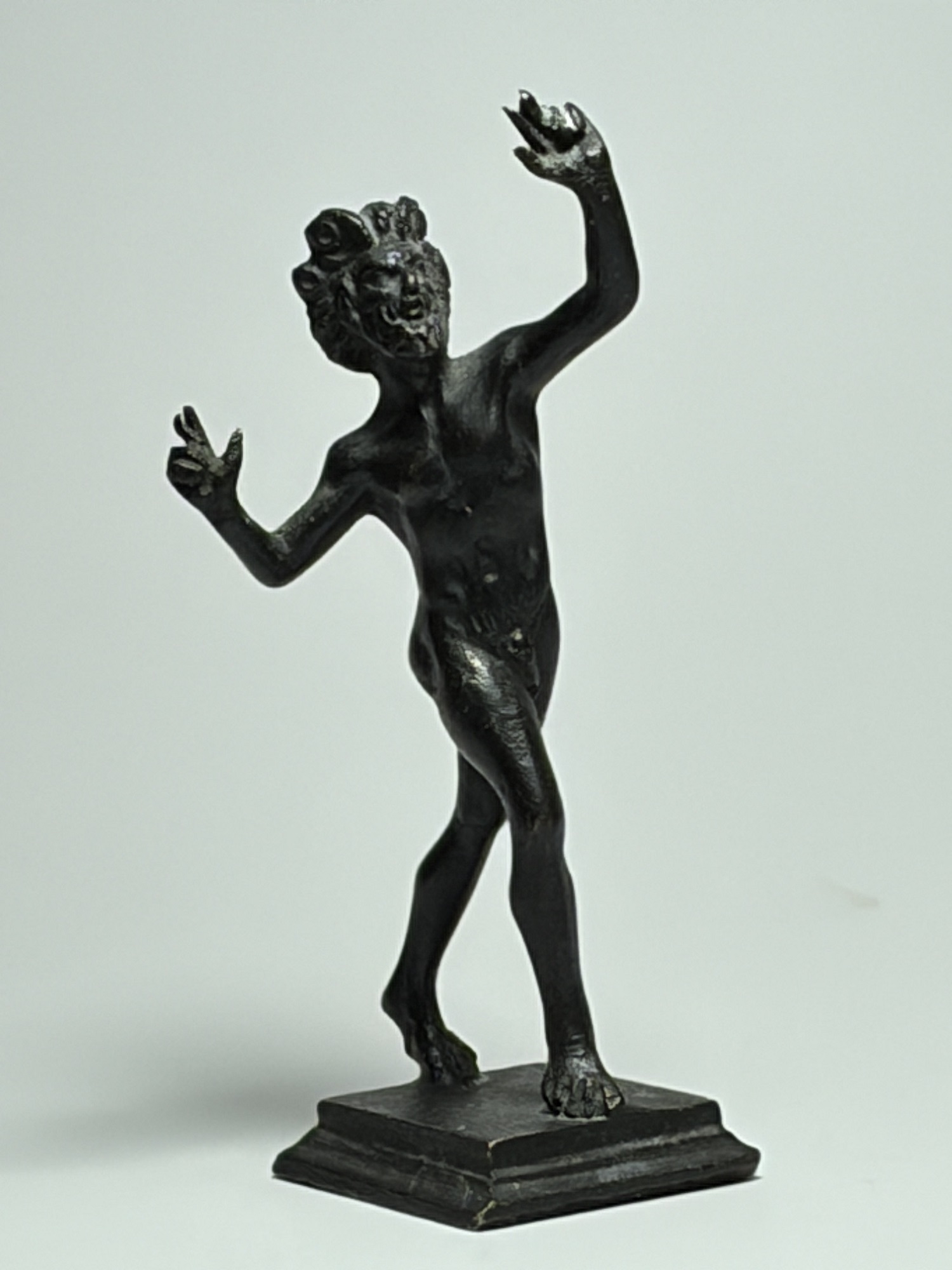 A Grand Tour Bronze Figure of the Dancing Faun, Naples, Late 19th Century